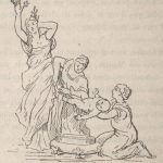 dessin scène mythique d'accouchement